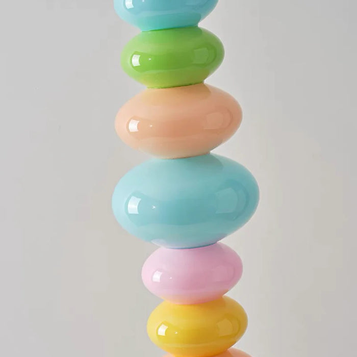 Colorful and Artistic Rainbow Candy Unique Glass Floor/Table Lamp