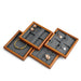 Sturdy square wood jewelry display tray