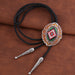 Navajo Cowboy Bolo Vintage Necktie Orange Tie Necklace