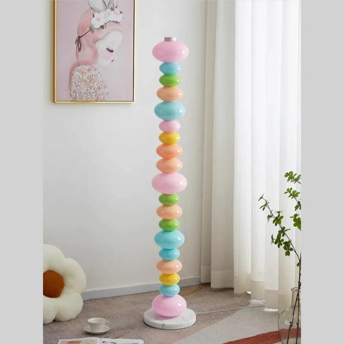 Colorful and Artistic Rainbow Candy Unique Glass Floor/Table Lamp