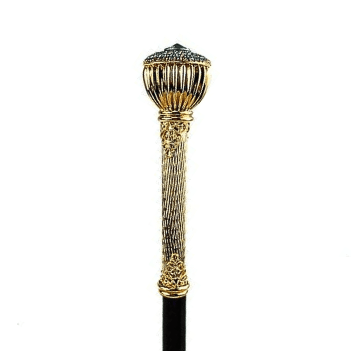 Stylish Elegant Walking Stick With Aquamarine