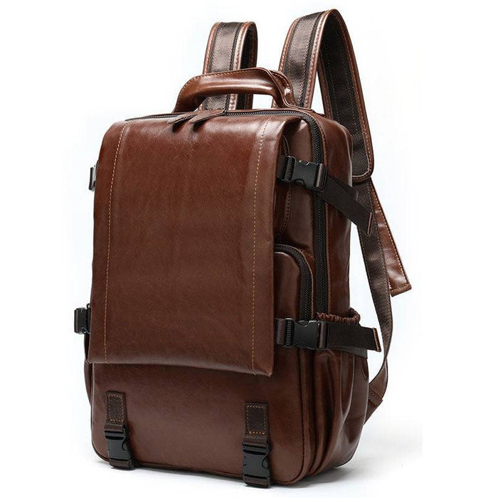Leather EDC Backpack for Men