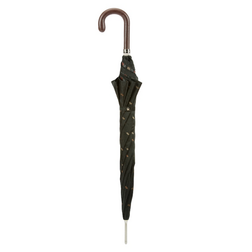 handcrafted artisanal Italian umbrella with leather handle