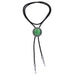 Round Green Cat's Eye Neck Tie Wedding Bootlace Bolo