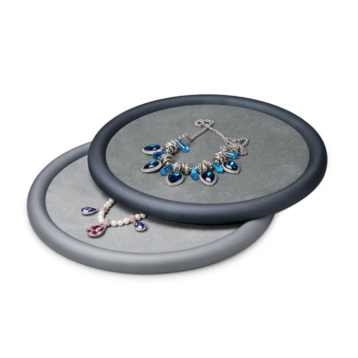 Oval PU Leather Jewelry Display Tray