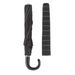 where to buy black striped folding umbrella with studs leather handle 