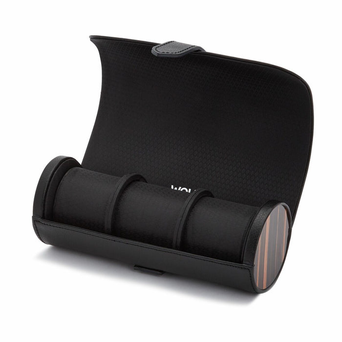 Wolf Roadster Triple Watch Roll Black