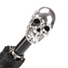 unique men's umbrella with skulls print and silver skull handle 