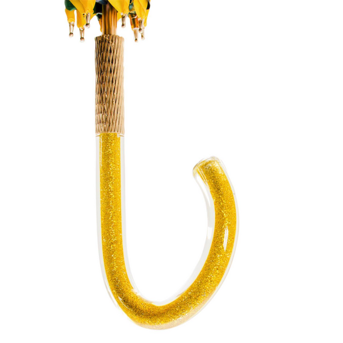 Stylish Yellow Umbrella Mazzolino with Acetate Handle