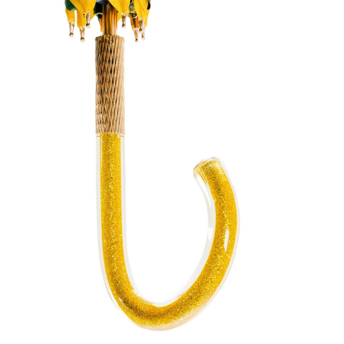 Stylish Yellow Umbrella Mazzolino with Acetate Handle - Artynov | Unique Handmade Accessories