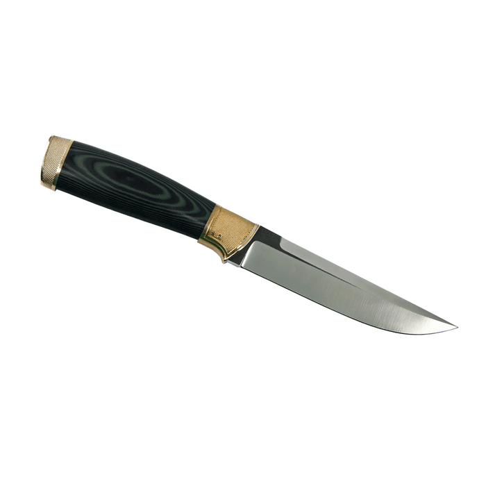 Premium Stainless Steel Knife with Stabilized Wood Handle