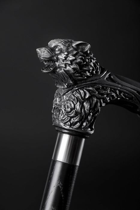 Wolfman Cane - Wolf Head Stick for Men and Women