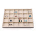 24-grid linen jewelry stackable display tray