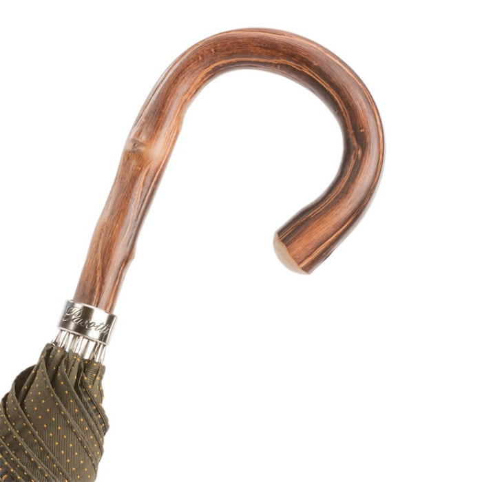 handmade men's umbrella with chestnut handle