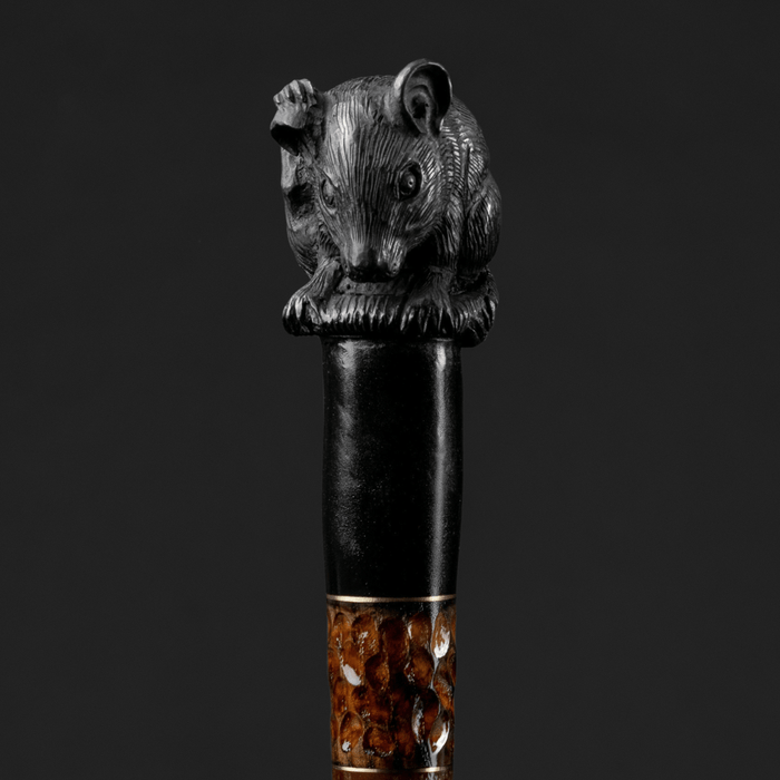 Mouse motif walking stick from antiquity