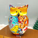 Nordic Painted Owl Statue