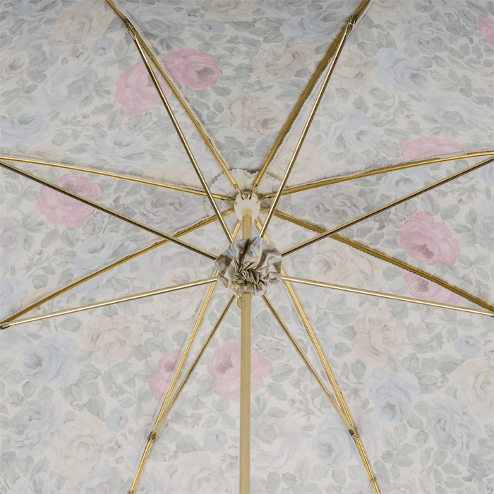 Jeweled Brass Flowered Rainproof Unique Manual Parasol - Artynov | Unique Handmade Accessories