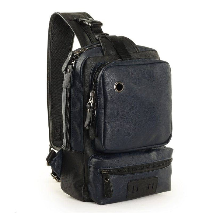 Urban Crossbody Leather Backpack