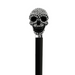 Unique Luxury Black Skull Cane with Swarovski Crystals