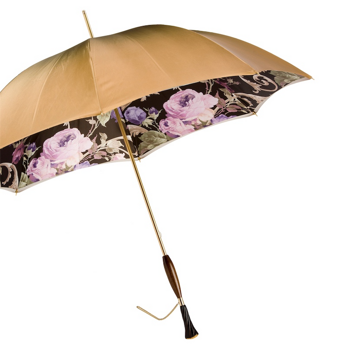 Unique Luxury Vintage Double Cloth Umbrella with Exclusive Handle