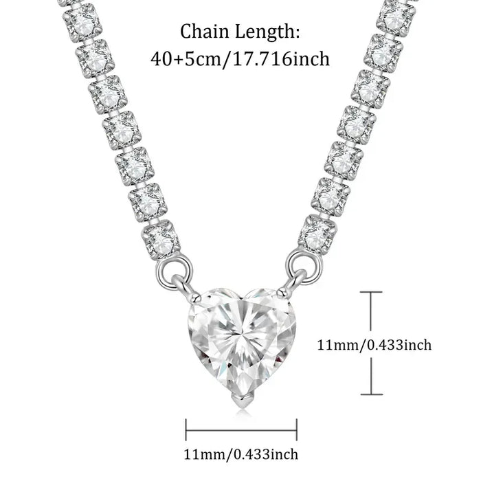 5 Carat Luxury Moissanite Pendant Necklace for Women
