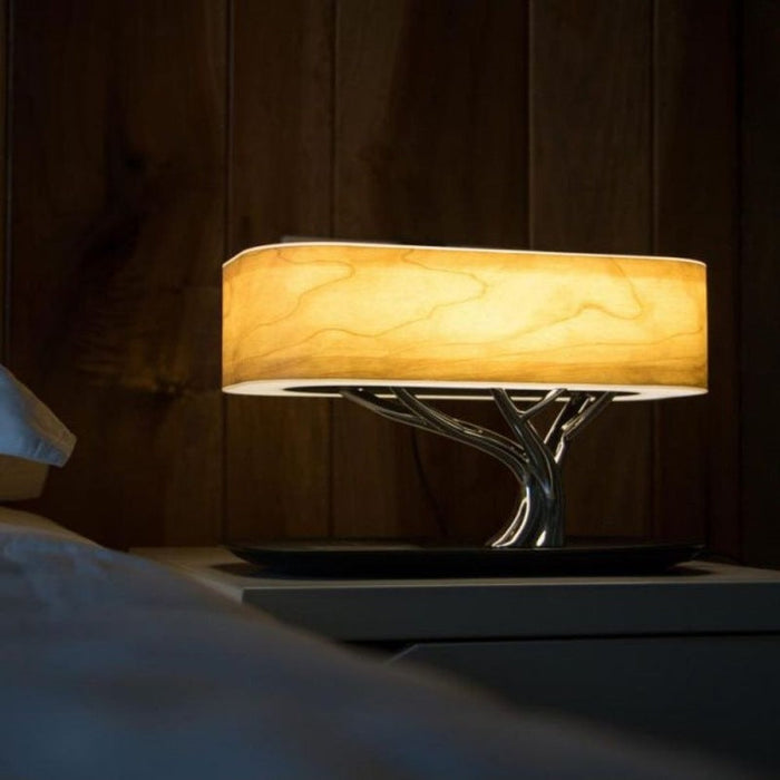 Stylish and Functional Table Lamp with Wireless Charging