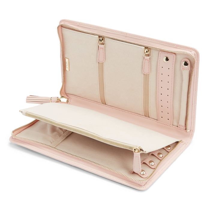 Caroline Large Jewelry Portfolio Rose Quartz