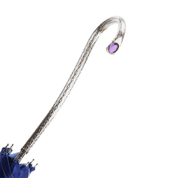 Stylish Glamour Purple Double Cloth Umbrella with Jeweled Brass Handle