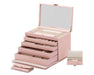 Caroline Extra Large Jewelry Case Rose Quartz