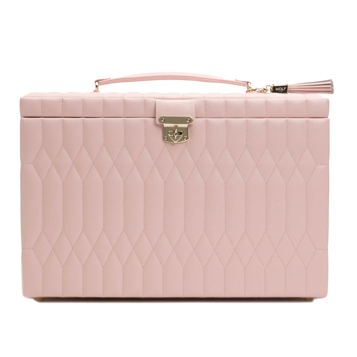 Caroline Extra Large Jewelry Case Rose Quartz
