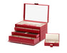 Caroline Large Jewelry Case Red
