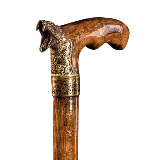antique cobra walking stick - extremely rare