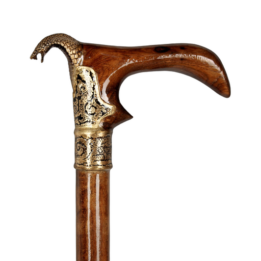 antique cobra personalized walking stick - extremely rare