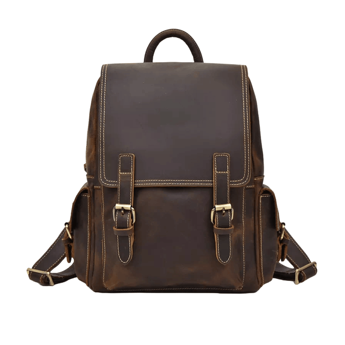 Vintage Style Leather Backpack for Men