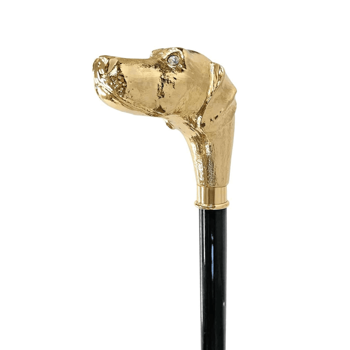 Luxury Handmade Dog 24K Gold-plated Walking Cane