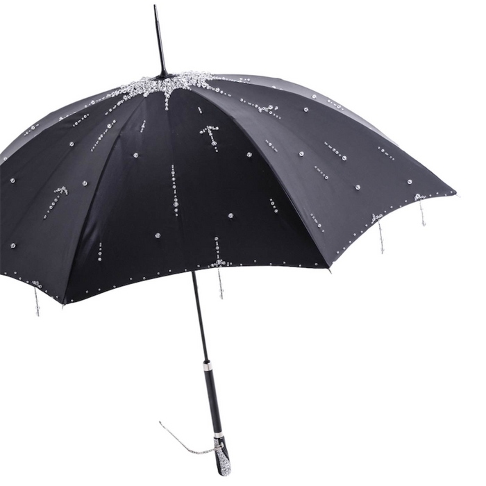 High-end umbrella with Swarovski crystals in handle