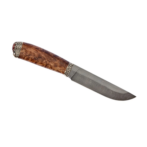 Handcrafted women's knife with birch handle