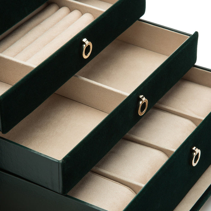Zoe Large Jewelry Box Forest Green