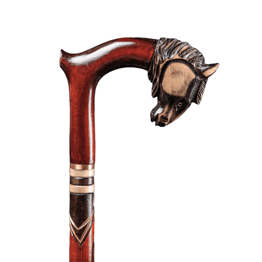 Horse Head Walking Cane, Walking Stick Horse Hand Carved