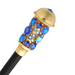 24K Gold-Plated Italian Walking Cane with Crystals – Handmade Luxury