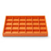 Orange stackable PU leather jewelry display tray