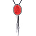 Red Turquoise Bolo Tie Wedding Men's Bootlace Tie