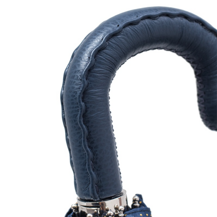 classic blue leather handle folding umbrella price