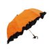 Fashionable folding umbrellas in orange with black accents