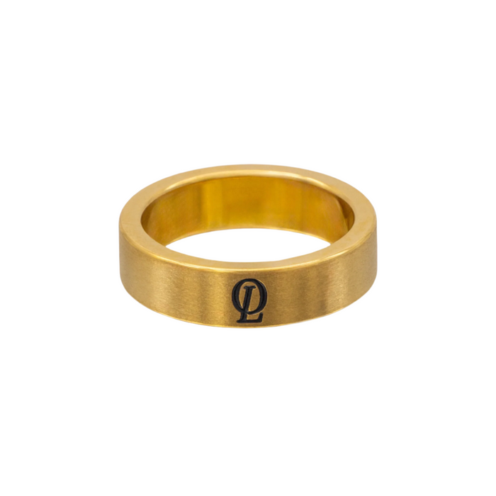 Gold Outrage Signature Band Ring 5MM