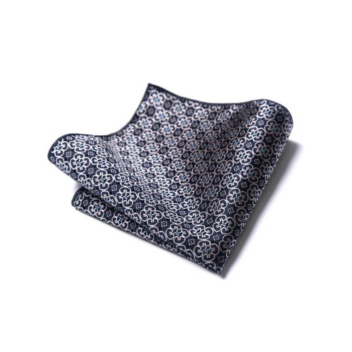 Elegant Silk Pocket Square for Men, Hand Rolled Handkerchief