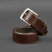 High Quality Handmade Leather Belt with Contrast Thread