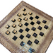 Artisan carved wooden backgammon board