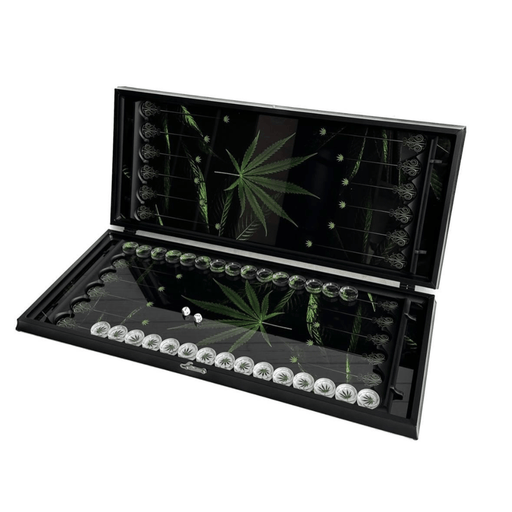 Transparent backgammon board