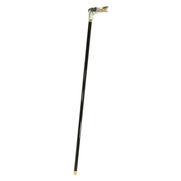 Unique Walking Stick with a Hand-Enamelled Dog's Head